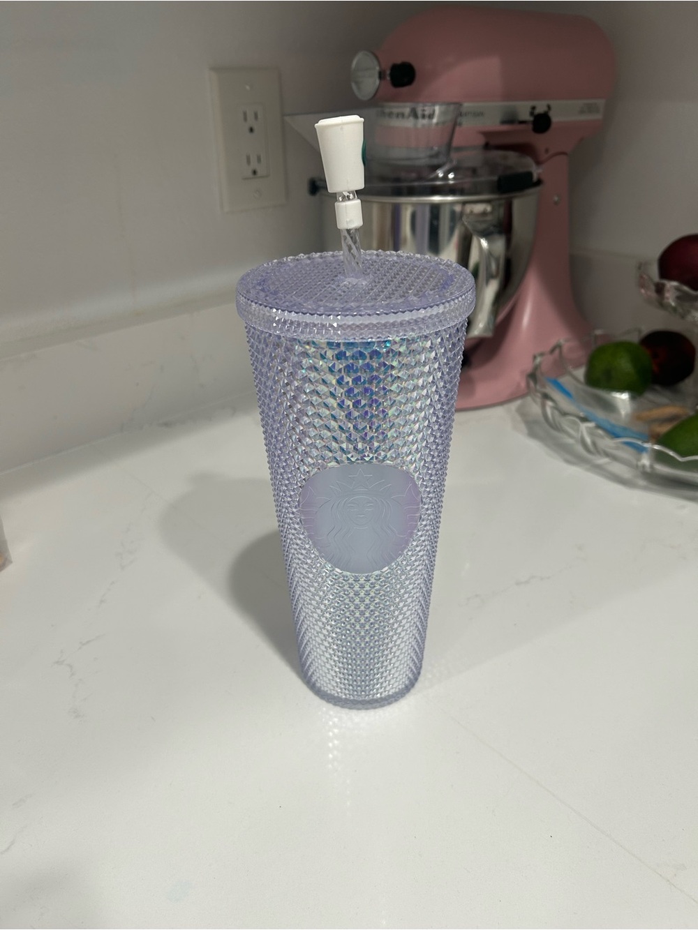 Starbucks Iridescent Lavender Studded Cold Cup with Straw